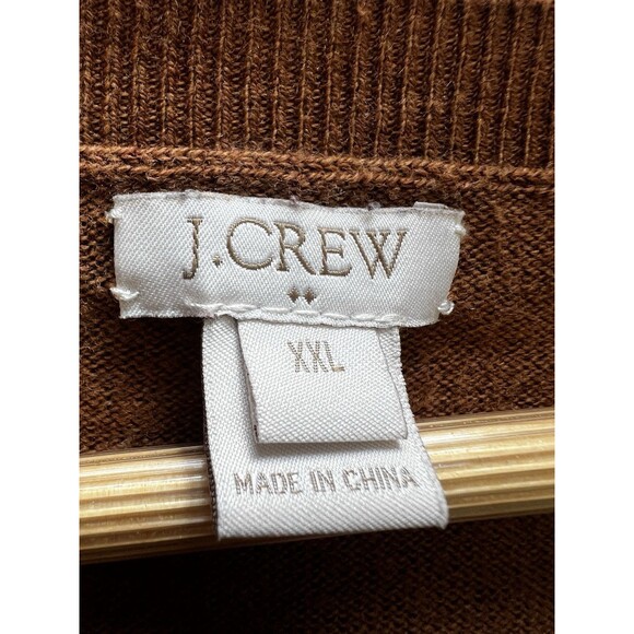 J Crew Sweater Brown Llama Embroidery Size XXL Whimsical - Picture 5 of 6